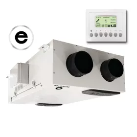   Aerauliqa QR-230E központi hővisszanyerős szellőztető entalpia hőcserélővel, LCD kijelzős vezérléssel