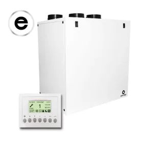   Aerauliqa QR-280E központi hővisszanyerős szellőztető entalpia hőcserélővel, LCD kijelzős vezérléssel