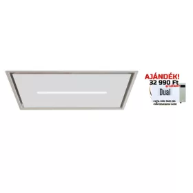   SIRIUS - Páraelszívó SLT-971 EM 90 cm H 160 TW Fehér üveg motor nélkül + ajándék CATA mikro MW-5120 DG