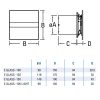 Cata E-100MSTH ventilátor metakrilát előlappal, utószellőztető és páraérzékelő funkcióval, szürke