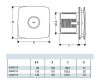 Cata X-Mart 15 Inox Hygro ventilátor utószellőztető és páraérzékelő funkcióval, pillangószeleppel