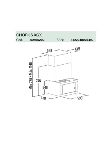 CATA - Mikrohullámú sütő beépített elszívóval CHORUS XGX