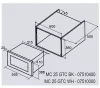 CATA - Beépíthető mikrohullámú sütő MC-25 GTC WH Can Roca