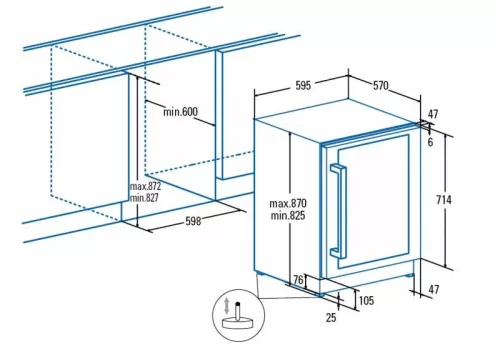 CATA - Beépíthető borhűtő VI-59082 BK
