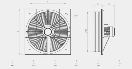 BVN - Ventilátor B5PAM-600