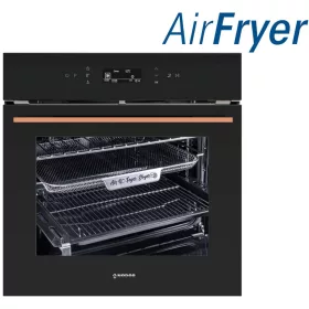   NODOR - Beépíthető sütő NorChef MO-6800 CU fekete/réz AIR FRYER