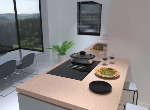 NODOR - NorCoock IS-N7220 BK indukciós főzőlap beépített elszívóval + plazma filter QUADRA 800 R