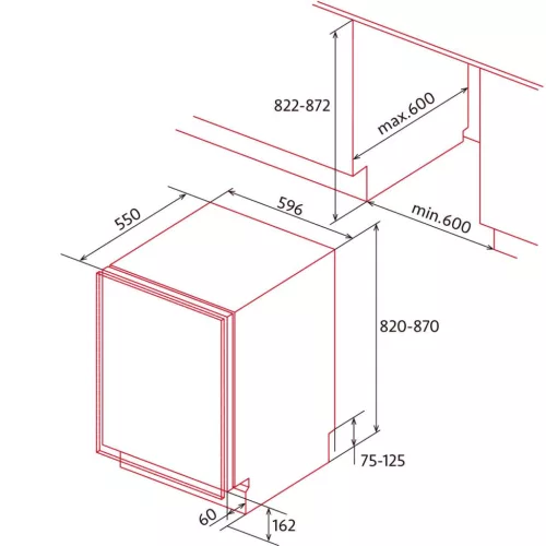 NODOR - Beépíthető hűtőszekrény NorFrost TUNDRA-82 BI + Ajándék Hűtőtáska