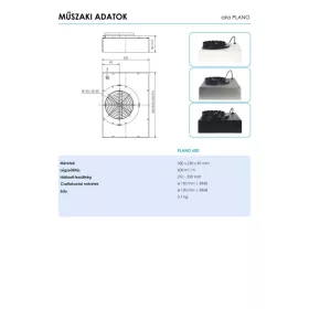 AIRA - Plazma szűrő páraelszívókhoz PLANO 600/210 R