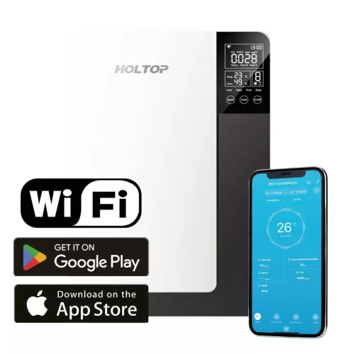 HOLTOP ERVQ-B150-1B1 (H02) egyhelyiséges hővisszanyerős szellőztető ENTALPIA hőcserélővel, CO2- és páraérzékelővel