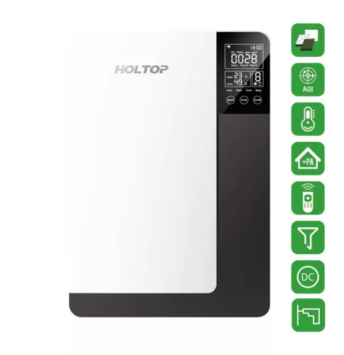 HOLTOP ERVQ-B150-1B1 (H02) egyhelyiséges hővisszanyerős szellőztető ENTALPIA hőcserélővel, CO2- és páraérzékelővel