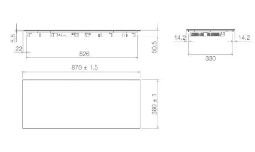ELICA - Beépíthető indukciós főzőlap RATIO 874 SLIM BL PRF0183917