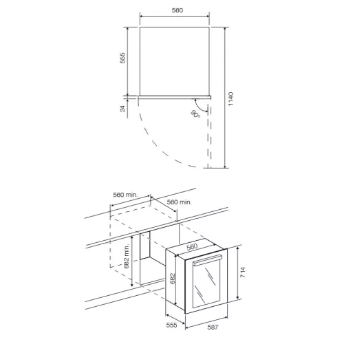 ELICA - Beépíthető borhűtő VERITAS BI36 BL